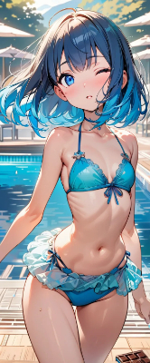 お昼のプール