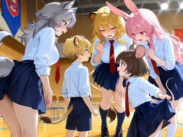 獣人学校の入学式