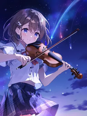 星空に響く少女の調べ。