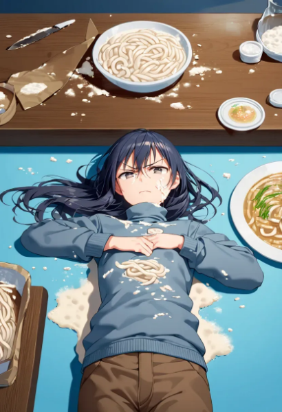 青vs赤！今日はナニ(72)の日？手打ちうどんまな板チャレンジ！青の部