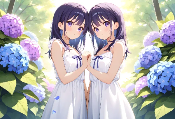 紫陽花の庭でつむぐふたりの絆