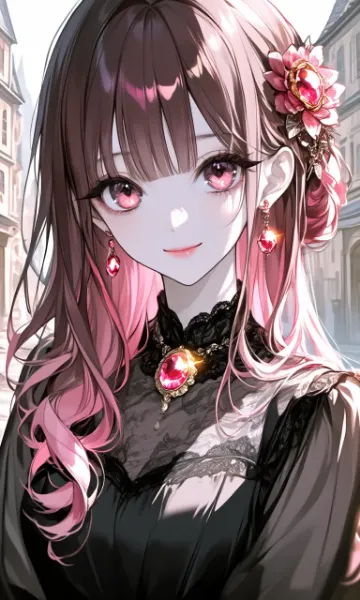 ブロ－チをした女の子