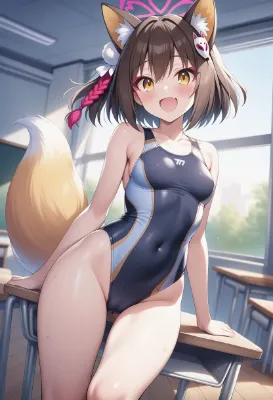久田イズナ 競泳水着顔面騎乗
