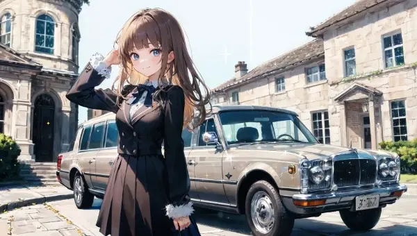 お嬢様の登校風景