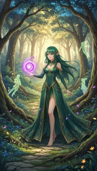 森の精霊を導く緑の魔導士