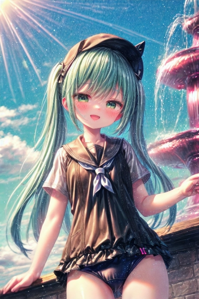 オシャレなスクール水着のミクちゃん
