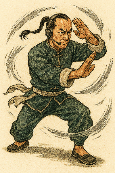 通話ヘッドセットの拳法の達人「ヘド・セット」