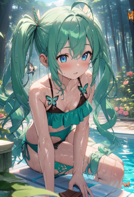 森林のプール