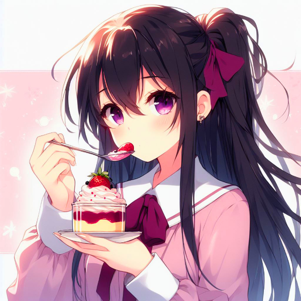 プリンを食べてる、うちの子♥(5枚)