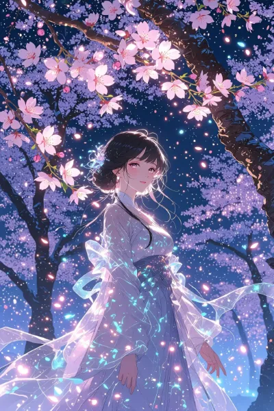 桜の夜に囁く幻の乙女