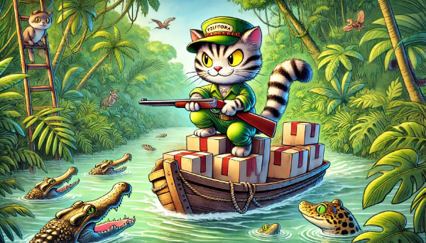 配達する猫さん