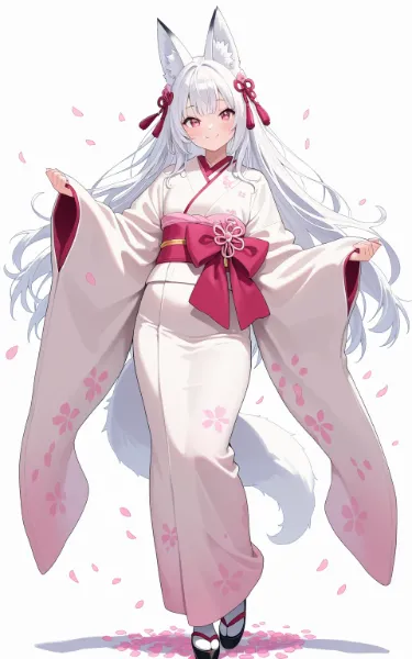 Cherry Blossoms Fox