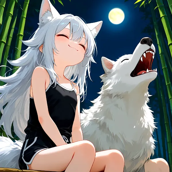 銀華、月夜に和む