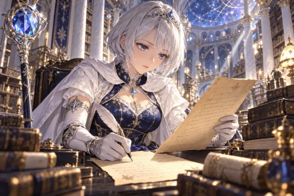 魔法少女の長の書き物仕事