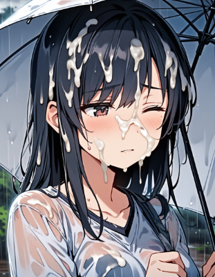 白〇液が降る街で