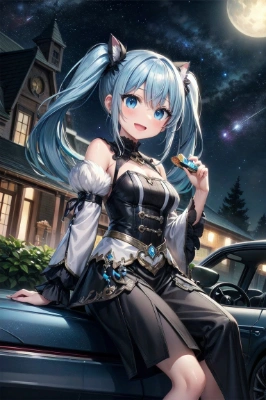 ナイトドライブする青