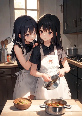 一緒に料理