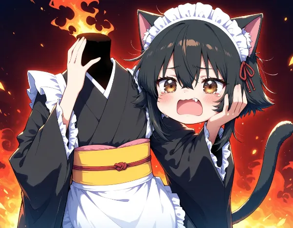 首がにゃいニャ～(TOT)