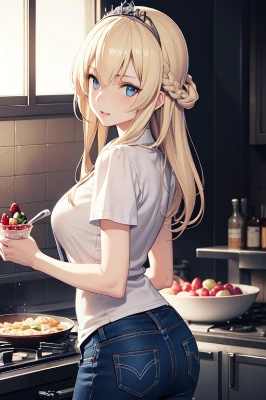 朝食の準備