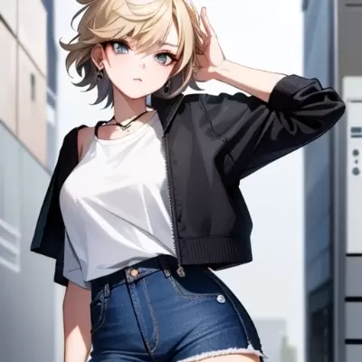 金髪ボーイッシュ
