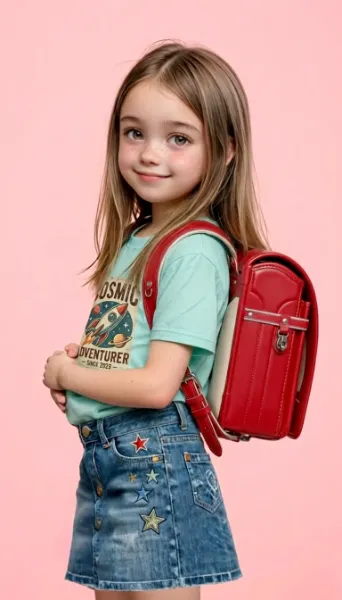 レトロロゴTとビンテージデニムスカートのコーデ