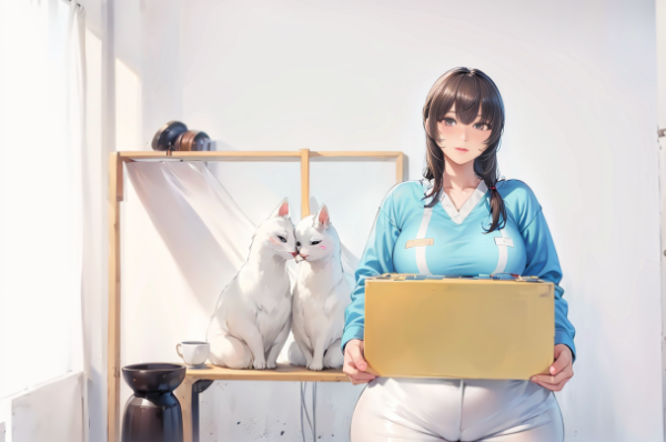 段ボールを持つ人