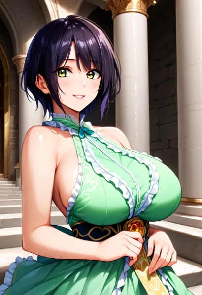 なぎさちゃん　緑ドレス