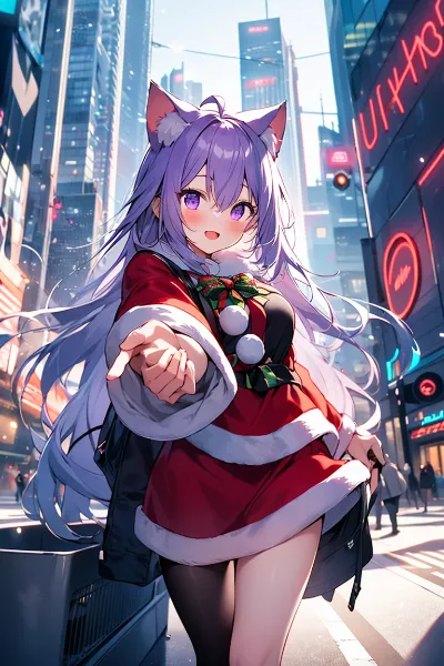 旭日に立つお猫様