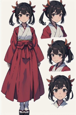 CoC全身立ち絵巫女