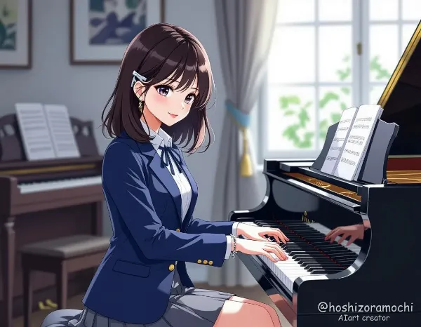 音楽室の静寂な調べ - The quiet melody of the music room