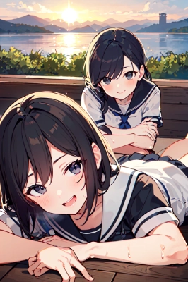 誘惑してくる2人の女子高校生