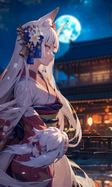 戦えそうな狐の女の子と初詣