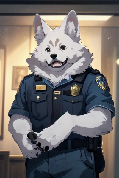 番犬：犬のおまわりさん