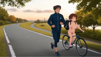 ランニングを邪魔する痴女生徒にムラムラしちゃう男性教師