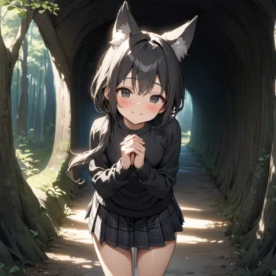 黒髪狐耳の女の子5