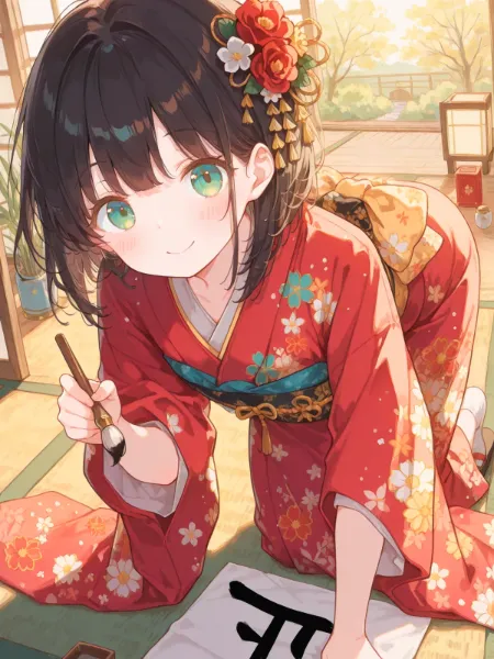 新年の書き初め