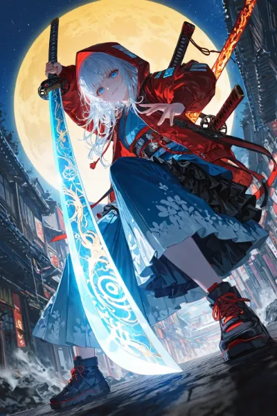 月夜の侍