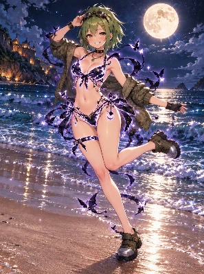 影絵で作ったシルエットの水着