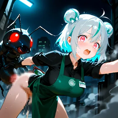女の子達と朽ちた昆虫廃町