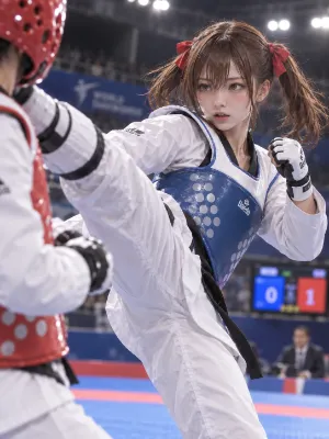 テコンドー女子