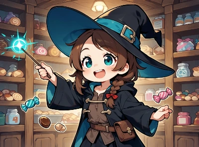 魔女のお菓子屋さん品出し中