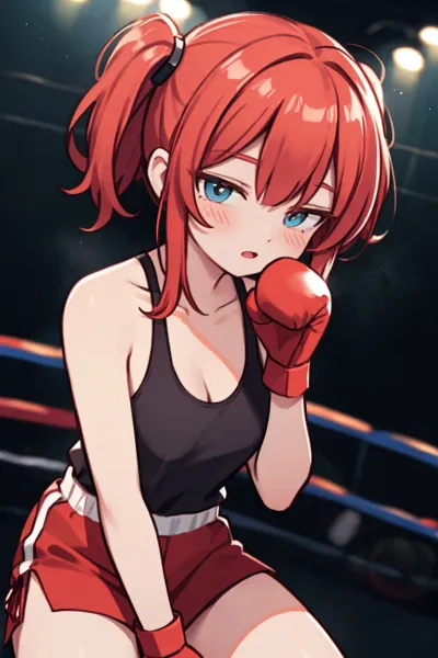 炎髪の少女、リングの決戦