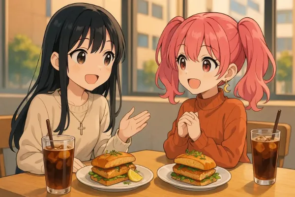 カフェでの甘い秘密の時間