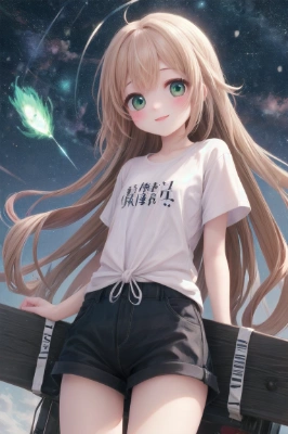 ショートパンツの女の子