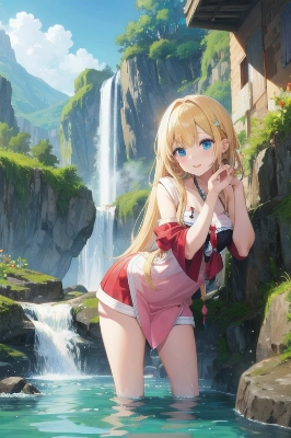 美少女　滝
