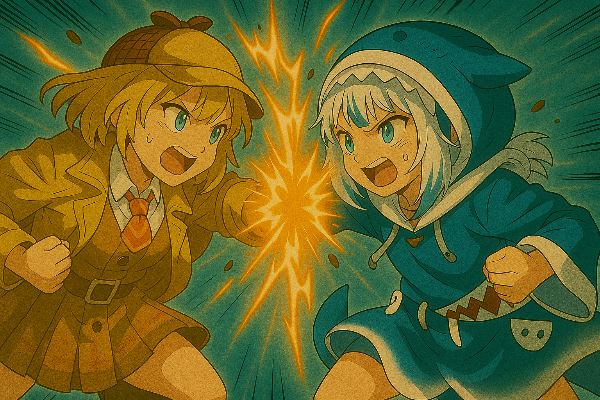 アメリア vs グラ！全力の激突！