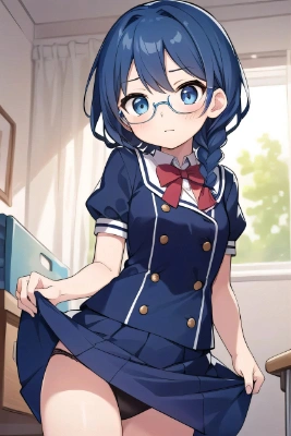おさげの女の子