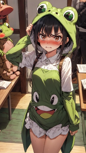 このカエルの衣装、可愛くないんですけど！？