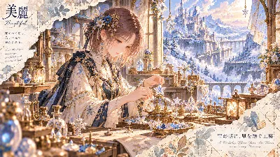 雪の朝に星を紡ぐ少女の工房