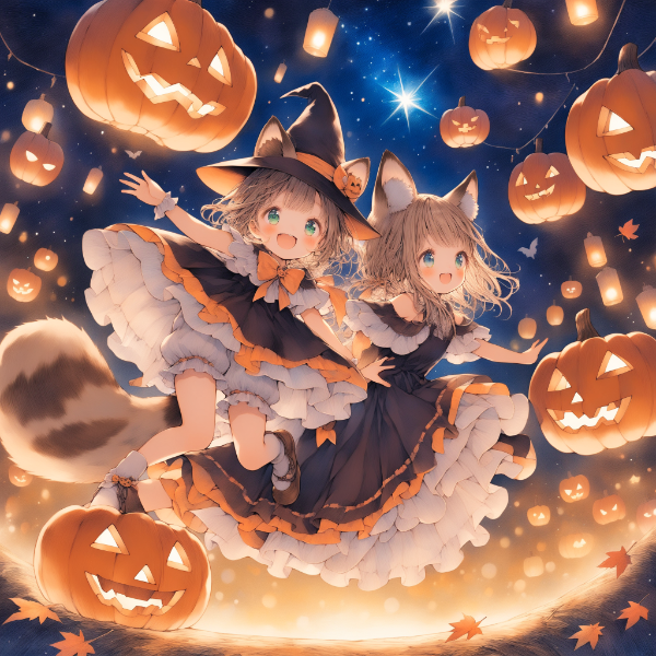 コン子とポン子・ハロウィン